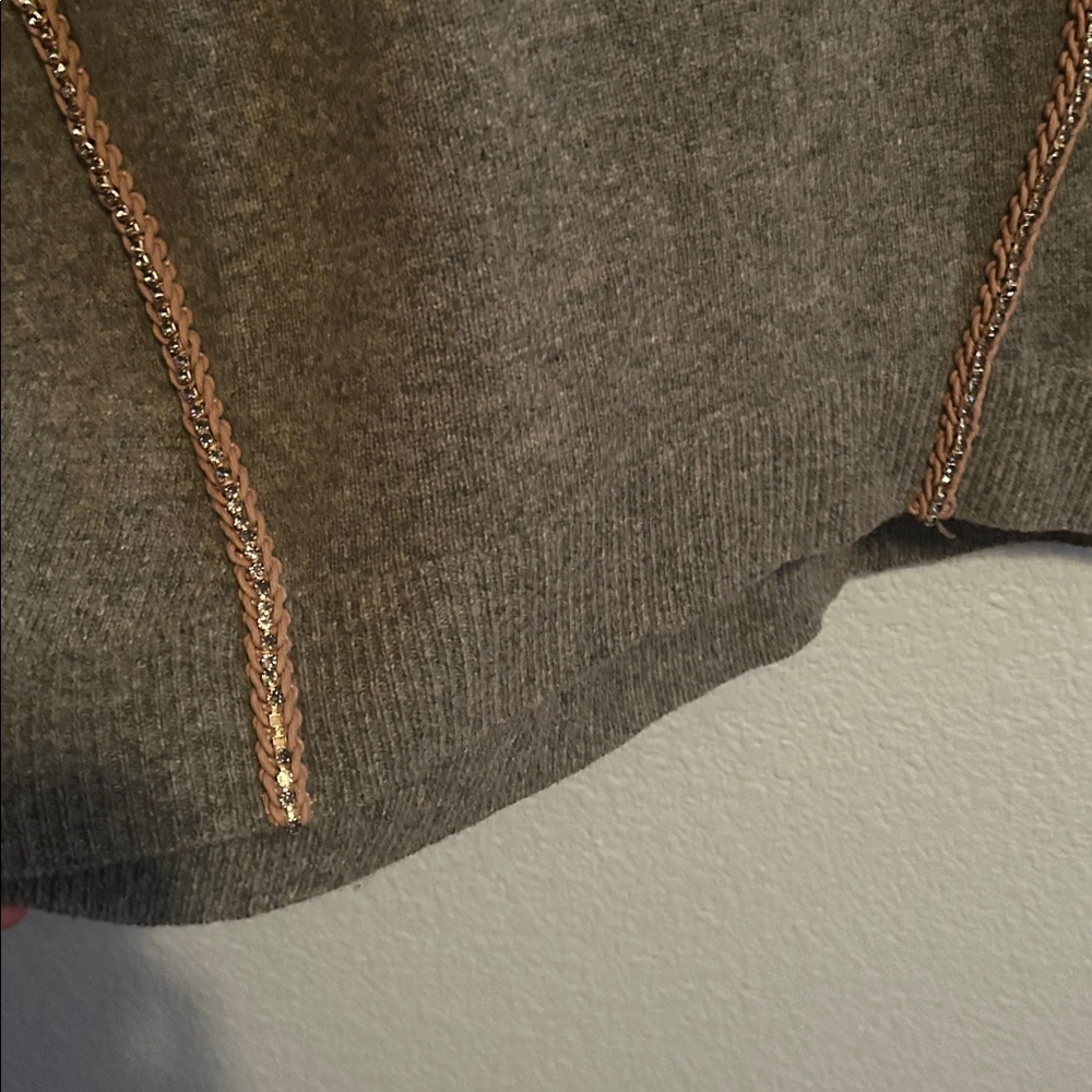 J. Crew Grey Sweater with Bronze Details - Picture 6 of 6